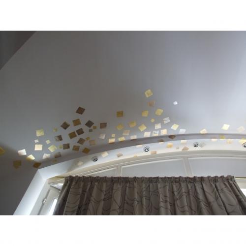 Plafond avec feuilles d'or et palladium Plafond avec feuilles d'or et palladium