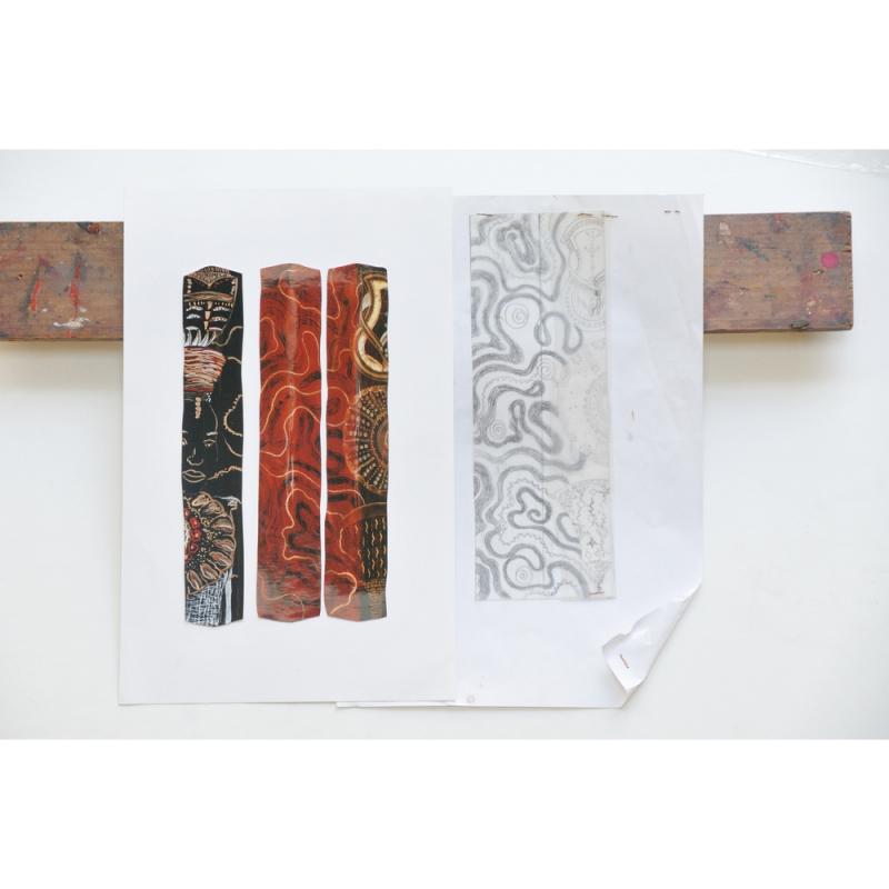 Les Piliers de l'Afrique du dessin á la couleur Les Piliers de l'Afrique du dessin á la couleur